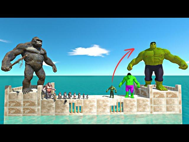 Hulk Evolution Castle Challenge | Mutant Primates vs Hulk on Castle - Animal Revolt Battle Simulator