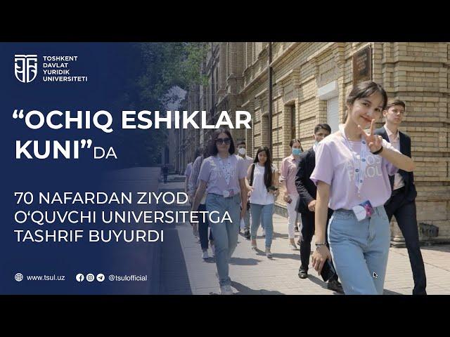 “Ochiq eshiklar kuni”da 70 nafardan ziyod o‘quvchi universitetga tashrif buyurdi