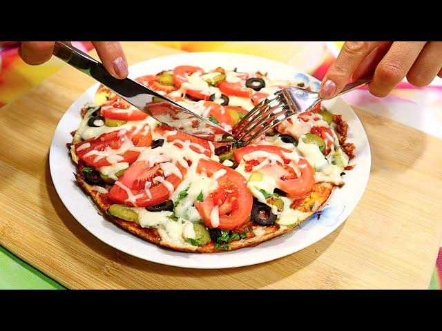 Pizza in a pan in 5 minutes! Vegetarian recipes! Delicious and quick! Cooking together!