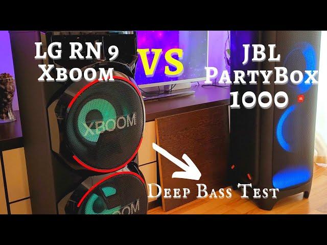 JBL Partybox 1000 vs LG Xboom RN9 -  Sound test at max volume