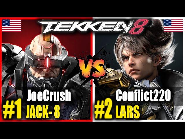 Tekken 8 PROs - JoeCrush (#1 Jack-8) vs Conflict220 (#2 LARS) - Tekken 8 Replays