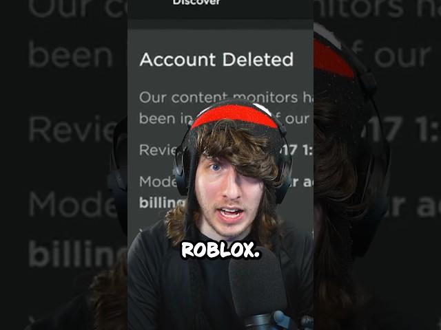 ROBLOX BANNED MY ACCOUNT...  #roblox #shorts