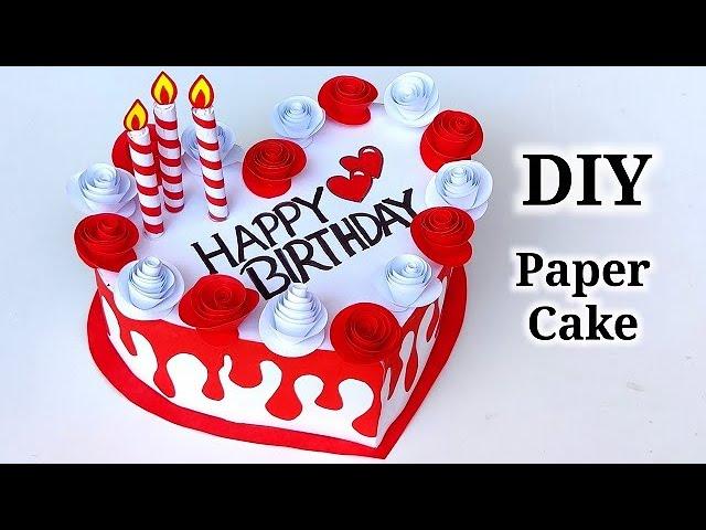 Birthday Cake Gift box 2024 / DIY Paper Cake box /  Birthday Gift box / How to make 3D paper cake