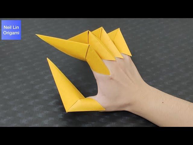 Easy Origami - How to make Paper Claws