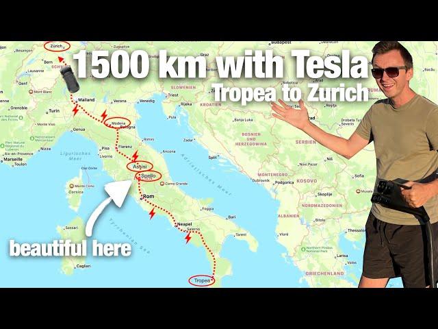 Tesla 1500 km road trip from southern Italy to Zurich in Switzerland | Episode 12