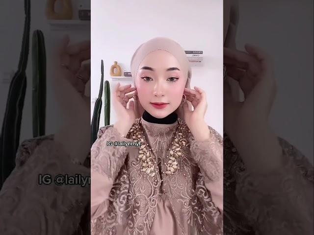 Tutorial hijab segiempat kondangan simple