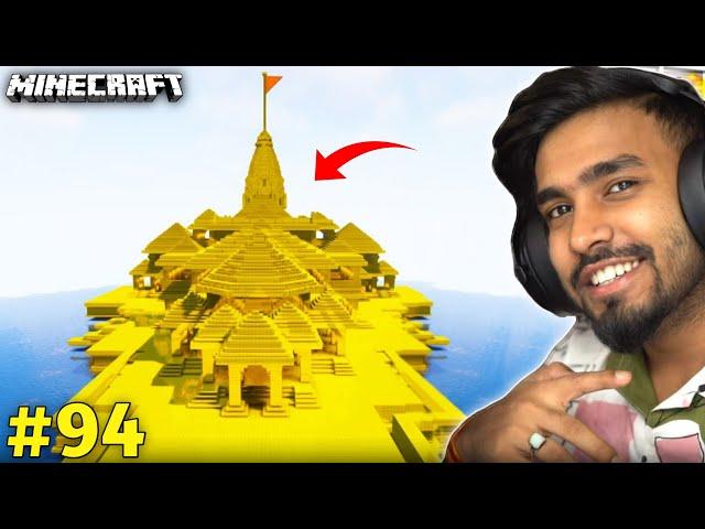 FINALLY TECHNO GAMERZ BUILD A BIGGEST RAM MANDIR IN MINECRAFT #94 I TECHNO GAMERZ I UJJWAL GAMING