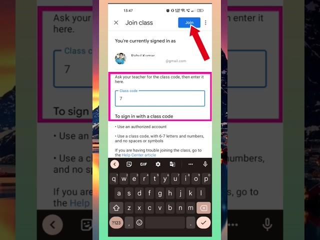 how to join Google classroom with class code #shorts #googleclassroom #class #classroom #classcode