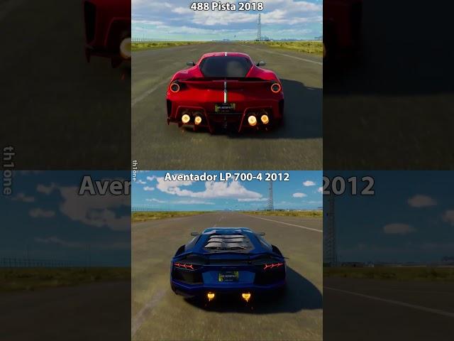 The Crew Motorfest | Ferrari 488 Pista 2018 vs. Aventador LP 700-4 2012 Drag Race Max Upgrades NOS