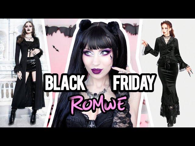  BLACK FRIDAY CYBER MONDAY ROMWE HAUL | Trying On Vampire Romantic Goth Outfits  | Vesmedinia