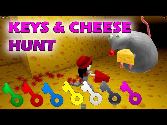 ALL KEYS & CHEESE HUNT: cheese escape horror FULL WALKTHROUGH #roblox