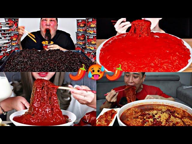 SPICIEST NOODLES In The Planet Eat By MUKBANGERS!️