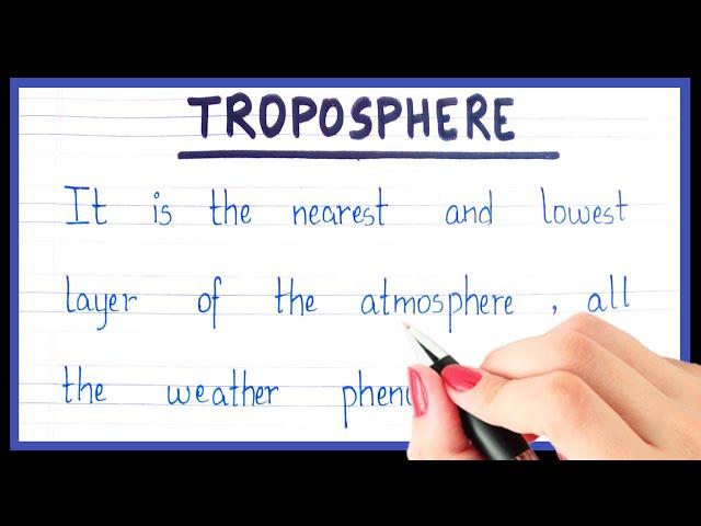 Definition of troposphere | Short note on troposphere | What is troposphere