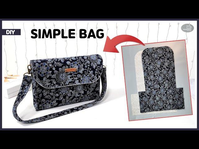 DIY How to make a simple bag with one pattern / shoulder bag / handbag  [Tendersmile Handmade]