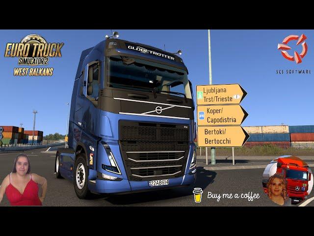 Euro Truck Simulator 2 (1.53) Delivery Venezia to Koper Slovenia DLC West Balkans + DLC's & Mods