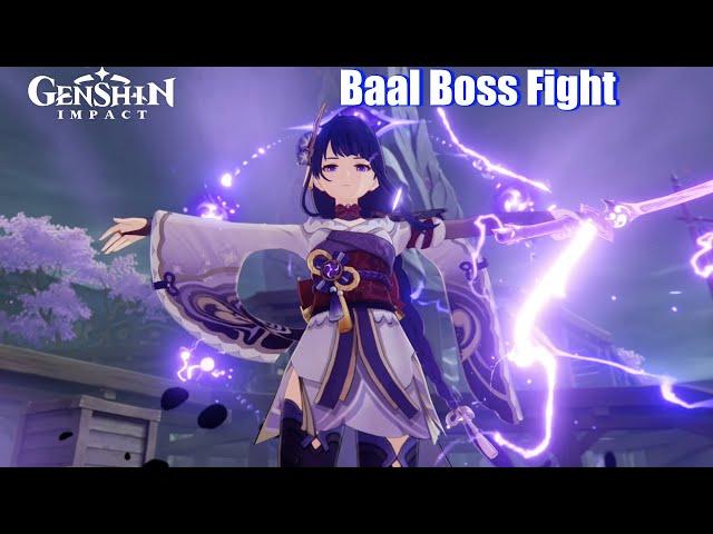 Genshin Impact - Baal Boss Fight (Raiden Shogun vs Aether)