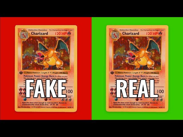 How to Spot FAKE 1st Edition Charizard Pokemon Card