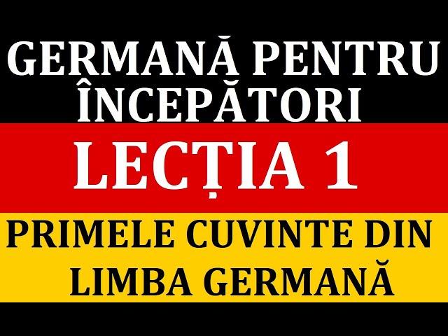 Invata Germana | Germana pentru incepatori | Lectia 1