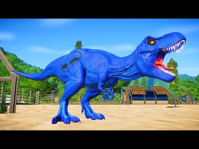 DINOSSAURO REX AZUL vs CARNOTAURO | Jurassic World Evolution  Jogo de Dinossauro