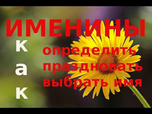 Именины. Как определить Как праздновать Как выбрать имя