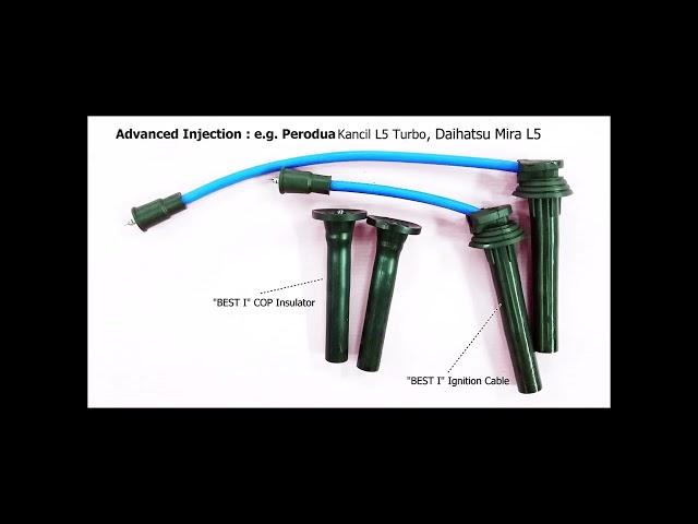 Patent-derived Ignition Cable & COP Insulator to improve engine performance of Advanced Injection