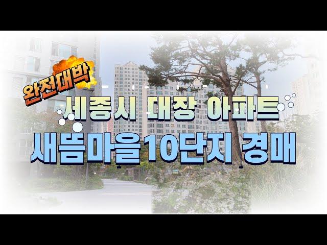 완전초대박 세종시 대장 아파트 새뜸마을 10단지 아파트 경매 및 낙찰가격