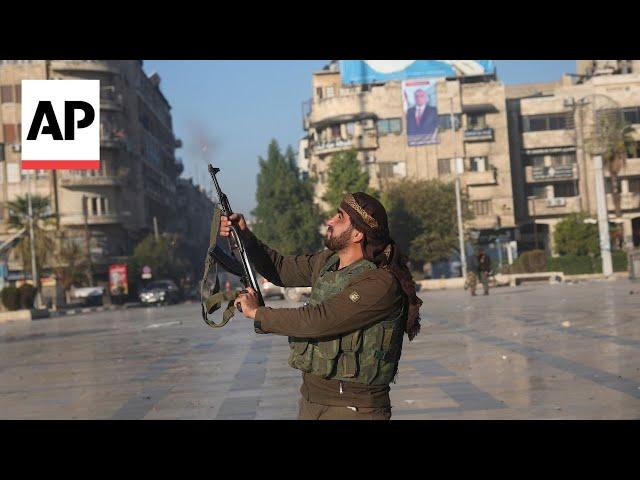 Syrian insurgents inside Aleppo after shock offensive against government troops