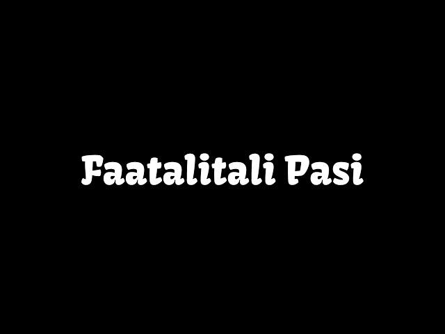 cover: faatalitali Pasi 22