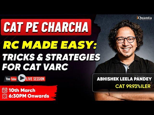 RC Made Easy: Tricks & Strategies for CAT VARC | By 99.93%iler
