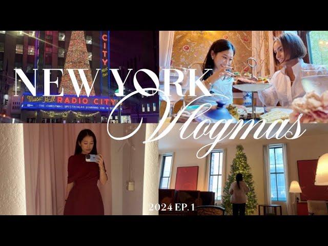 Vlogmas 2024 Ep 1 | december in nyc, cozy girls date, shopping in soho & Christmas Spectacular!