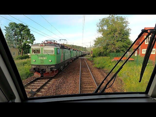 Borlänge-Grums från förarplats / Cabinerit / Führerstandsmitfahrt