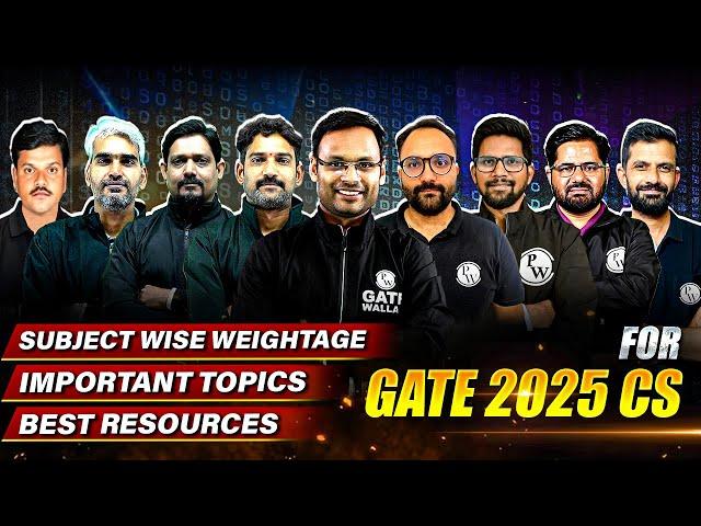 GATE 2025 CS | Subject Wise Weightage, Important Topics, Best Resources | Complete Details