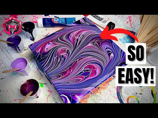 Easiest Acrylic Pour You Will Ever Do!