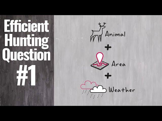 Efficient Hunting question 1 - can you guess it?