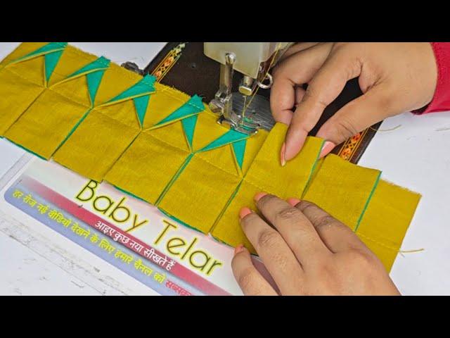 very simple and easy unique pattern sleeves design cutting and stitching full tutorial in Hindi