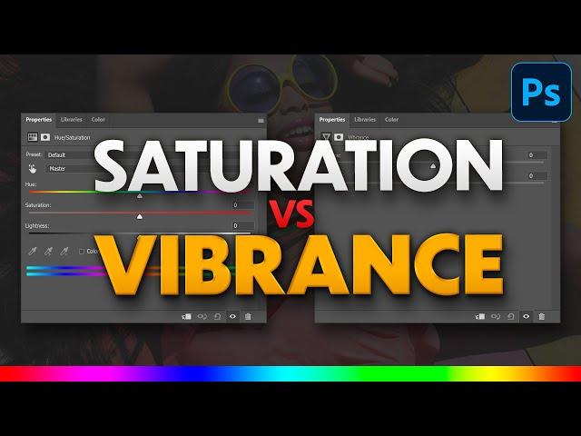 Saturation vs Vibrance - Hidden Photoshop Tech!