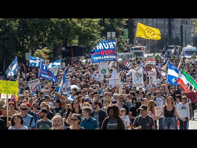 Thousands march in anti-mask rally in Montreal