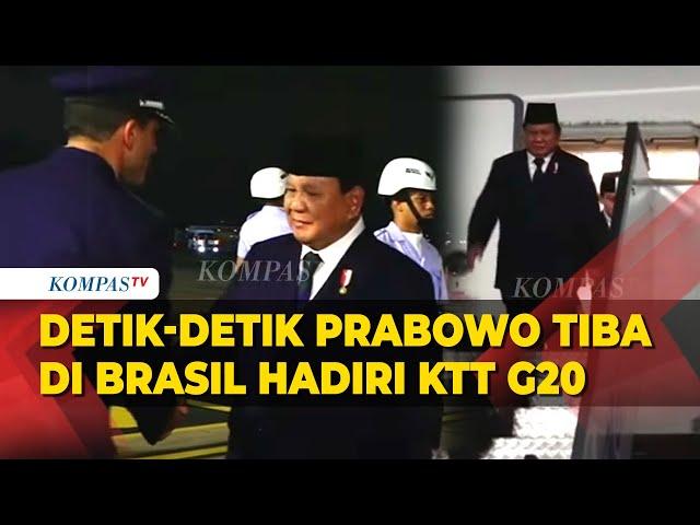 Detik-Detik Presiden Prabowo Subianto Tiba di Brasil Hadiri KTT G20