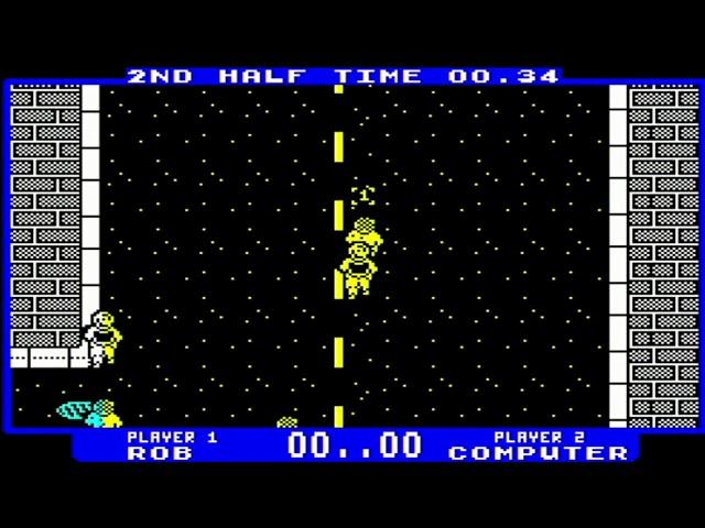 zx spectrum soccer game Street Gang Football - scoring a goal