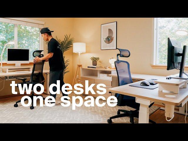 I Built My Parents Their DREAM Desk Setup | Home Office For Two