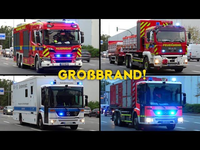 [GROßBRAND in CHEMIEWERK!] - HALLE in VOLLBRAND - WERKFEUERWEHR, HFS, LANUV & MEHR! | LEVERKUSEN!