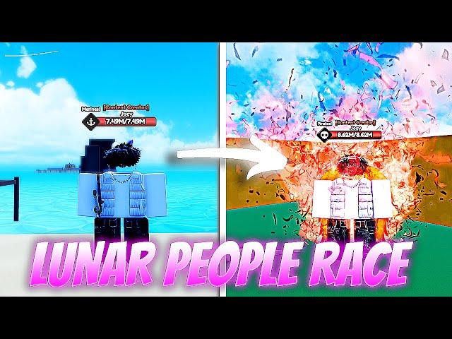 HOW TO GET NEW LUNAR PEOPLE RACE ( One Fruit Simulator)