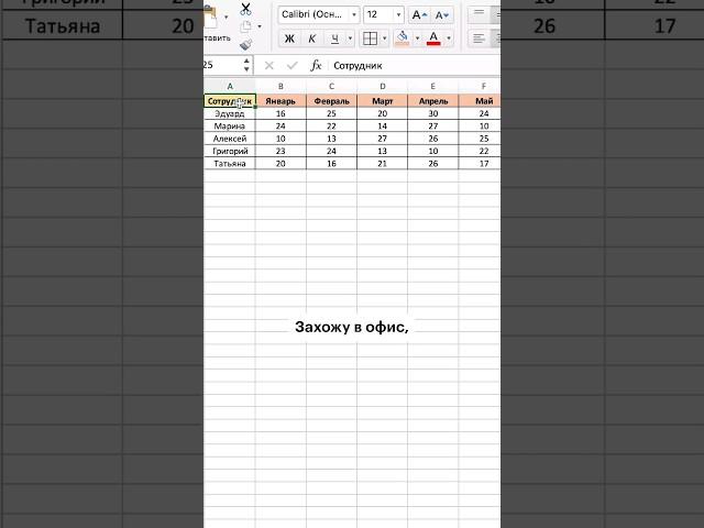 Классный способ сделать таблицу Excel удобной  #excel
