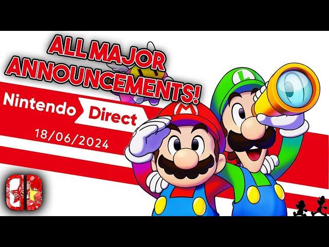 HIGHLIGHTS From Nintendo Switch Direct (June 2024)