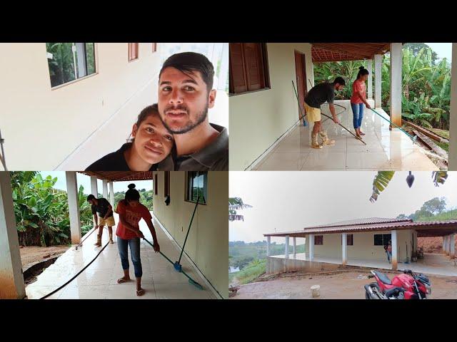 LIMPEZA + LAVAGEM NOS ALPENDRES DA NOSSA CASA DO SÍTIO!!!