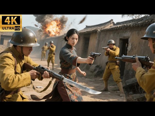 日軍進村為非作歹，美女特務當天潛入敵營全殲日軍！#中國功夫 #中文电视剧 #武侠#动作#功夫
