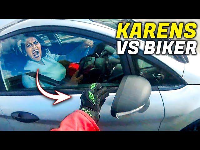 KAREN GETS INSTANT JUSTICE |  EPIC & CRAZY MOTORCYCLE MOMENTS 2024 #38