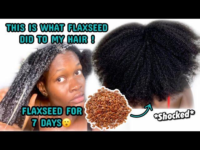 Amazing! I used FLAXSEED GEL on my hair everyday for 7 days and this happened | real results