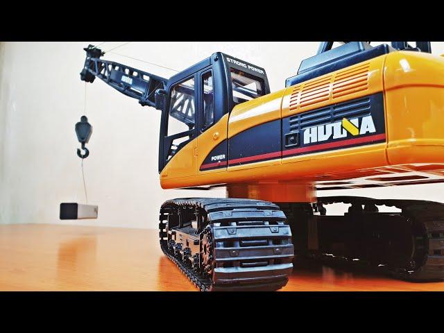 Unboxing Crawler Crane Tracked Excavator RC Huina 1572 572 scale 1/14 TEST Construction Site
