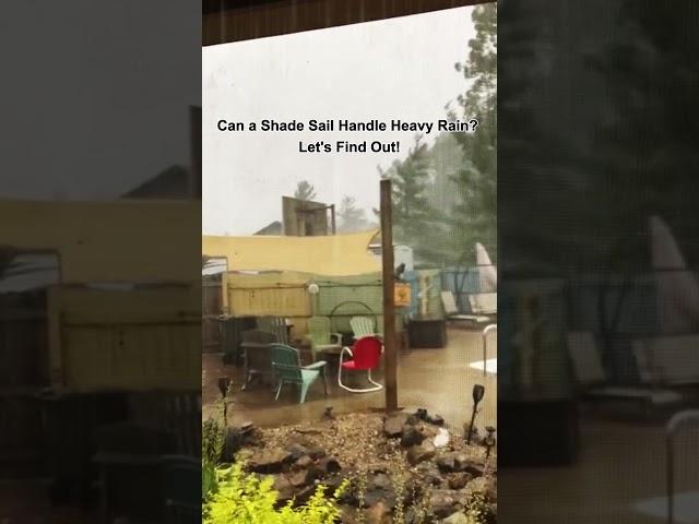 Can a Shade Sail Handle Heavy Rain? Let's Find Out! #backyardshade #awning #backyardgarden #rainyday